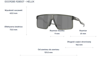Okulary Oakley  Helux  Matte Black  Prizm Grey Gradient - 928506