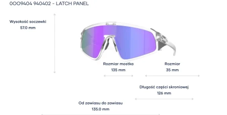 Okulary Oakley Latch Panel - Matte Clear  Prizm Violet