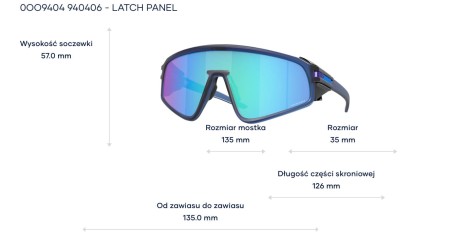 Okulary Oakley Latch Panel - Matte Trans Navy  Prizm Sapphire