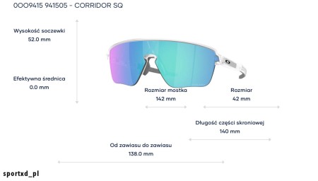 Okulary Oakley Corridor SQ - Matte Clear  Prizm Sapphire