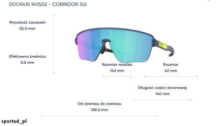 Okulary Oakley Corridor SQ - Matte Trans Blue  Prizm Sapphire
