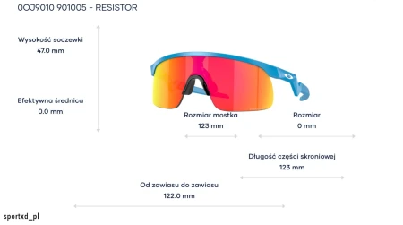 Okulary Młodzieżowe Oakley Resistor  SKY Blue -Prizm Ruby