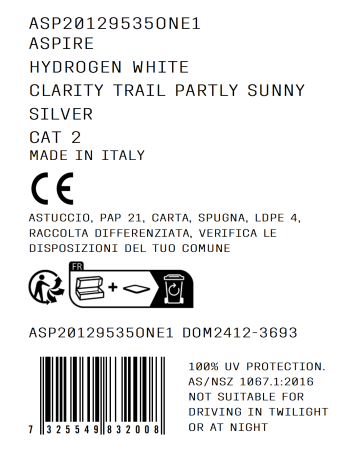 OKULARY  POC ASPIRE HYDROGEN WHITE - CLARITY TRAIL/PARTLY SUNNY SILVER