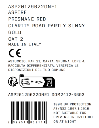 OKULARY  POC ASPIRE PRISMANE RED - Clarity Road Partly Sunny Gold