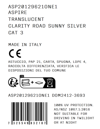 OKULARY  POC ASPIRE  TRANSLUCENT - CLARITY ROAD/SUNNY SILVER
