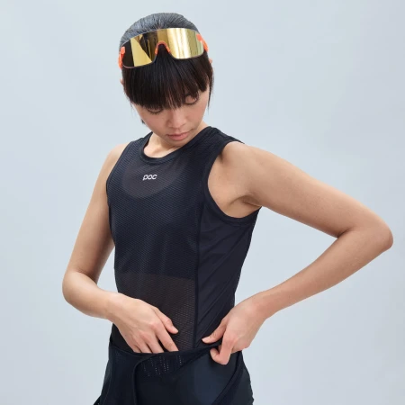 Koszulka POC W's ESSENTIAL LAYER VEST - Black - Rozmiar S
