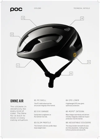 Kask POC - Omne Air Mips - GRANITE GREY MATT - Rozmiar L
