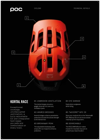 Kask POC - Kortal RACE MIPS -  PRISMANE RED MATT/URANIUM BLACK MATT - Rozmiar L