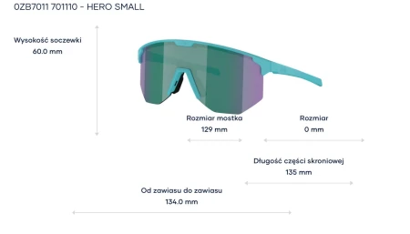 Okulary Bliz Hero  Small - Matte Turquoise / Blue - Green