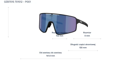 Okulary Bliz  P001 - Matte Black / Blue- XL