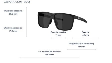 Okulary Bliz  A001 - Matte Black / Smoke