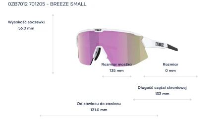 Okulary Bliz  Breeze Small - White / Brown Rose