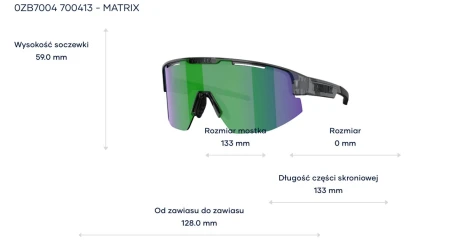 Okulary Bliz  Matrix - Crystal Black /  Brown Green