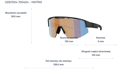 Okulary Bliz  Matrix - Black /  Coral Orange Blue