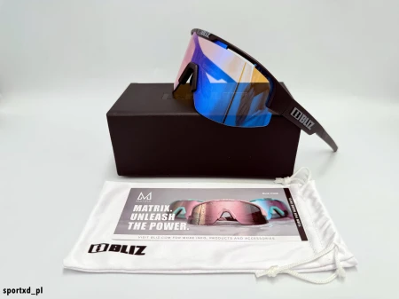 Okulary Bliz  Matrix - Black /  Coral Orange Blue