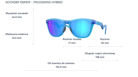 Okulary Oakley  Frogskins  Hybrid - Matte ACID Blue   Prizm Sapphire - 928909