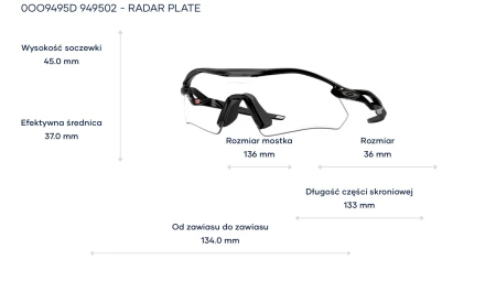 Okulary Oakley  Radar  PLATE  - Photochromic  -949502
