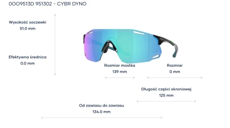 Okulary Oakley CYBR DYNO  Prizm Sapphire  -   951302