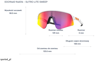 Okulary Oakley Sutro Lite Sweep Matte White Prizm Road