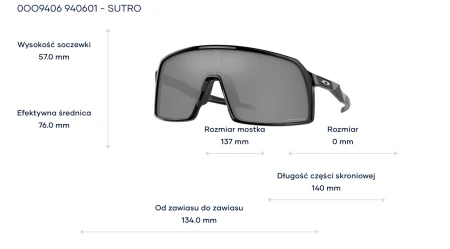 Okulary Oakley Sutro Polished Black Prizm Black OO9406-01