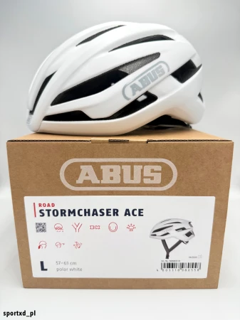 Kask rowerowy ABUS StormChaser ACE Polar white - Rozmiar L