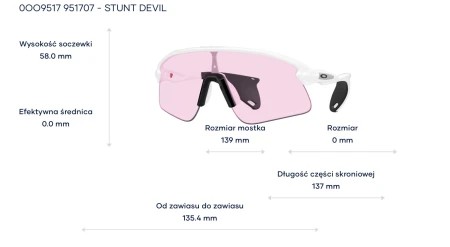 Okulary Oakley  Stunt Devil - Matte White Prizm Low Light