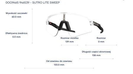 Okulary Oakley Sutro Lite Sweep Matte Clear Photochromic  9465-39