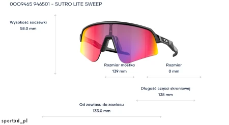 Okulary Oakley Sutro Lite Sweep Matte Black Prizm Road