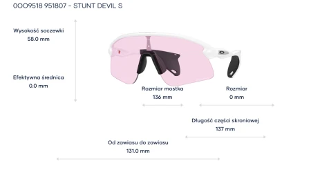 Okulary Oakley  Stunt Devil S - Matte White Prizm Low Light