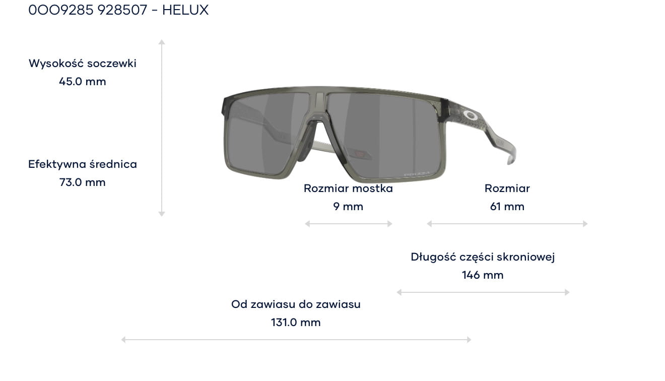 Okulary Oakley  Helux  Matte Black  Prizm Grey Gradient - 928506